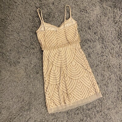 adrianna papell art deco beaded short dress DOLLY High End French Style Crew Neck Sleeveless Beaded Short Party Dr –  ORUMATORU main image 1