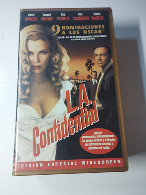 L.A. Confidencial Russell Crowe Kim Basinger Pearce - 2 x VHS Cinta Tape Español