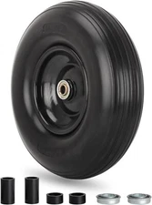 GICOOL 13" Wheelbarrow Tire 4.00-6 Flat-free Solid Tire and Wheel FREE SHIPING