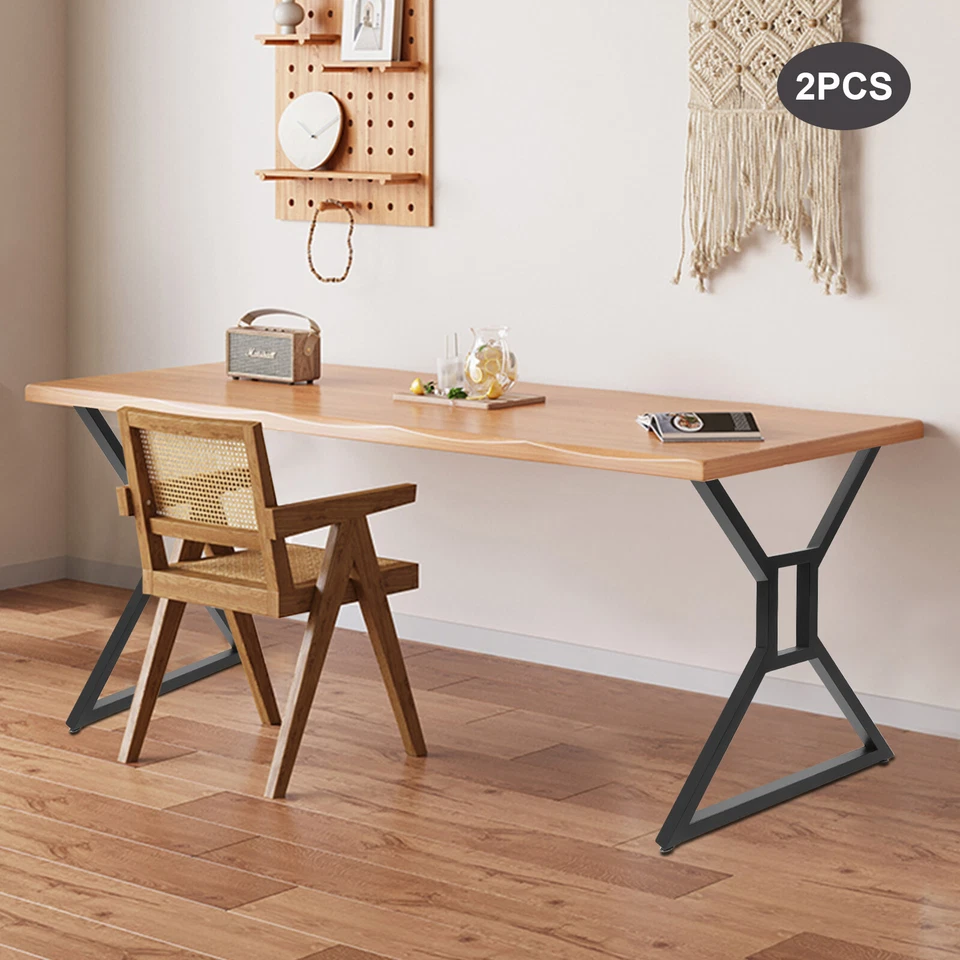 Juego de 2 patas de mesa de metal para escritorio 28 patas de mesa de comedor hágalo usted mismo industrial Foto 3 de 4