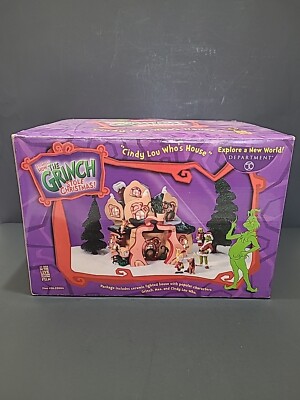 Dept 56 How The Grinch Stole Christmas Cindy Lou Who s House w/ Grinch & Max