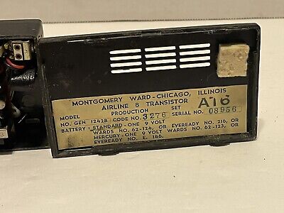 Vintage Airline 8 Transistor Montgomery Ward Transistor Vintage Airline 8 Transistor Montgomery Ward Transistor