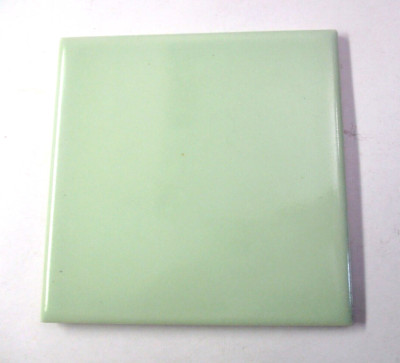 1 Wall Tile Atco USA 4-3/8'' Gloss Light Pastel Green Ceramic 1950s Retro Vtg MCM