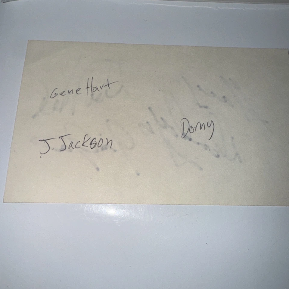 Gene Hart, JJ, Gary Dornhoefer Raro Autografiado Corte Automático - Los 3 Volantes Firmados Foto 2 de 2