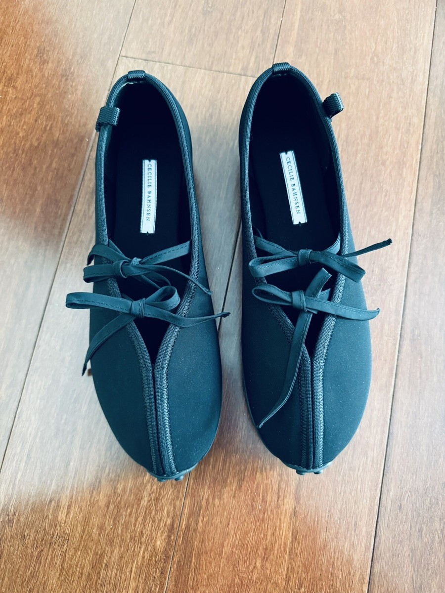 Cecilie Bahnsen Slim Bow Details Ballerina Flat Black Eu 38 Cecilie Bahnsen Slim Bow Details Ballerina Flat Black Eu 38