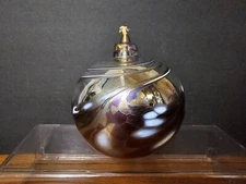 1996 ROSETREE STUDIO HAND BLOWN GLASS OIL LAMP