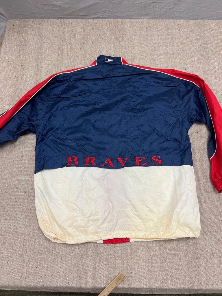Atlanta Braves 90’s MLB Windbreaker M Vintage Atlanta Braves Jacket Mens XL Blue 1990s Starter MLB