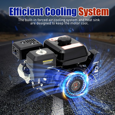 #ad 212cc 4 Stroke 7.5 HP Electric Start Horizontal Engine Go Kart Gas Engine Motor $144.67