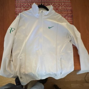 Federer‘s Wimbledon jacket 2012 Nike White Tennis Jacket Men's Regular Size