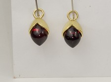 ANNOUSHKA 18ct yellow Gold garnet Drop Earrings /Pendants Brand New RARE 