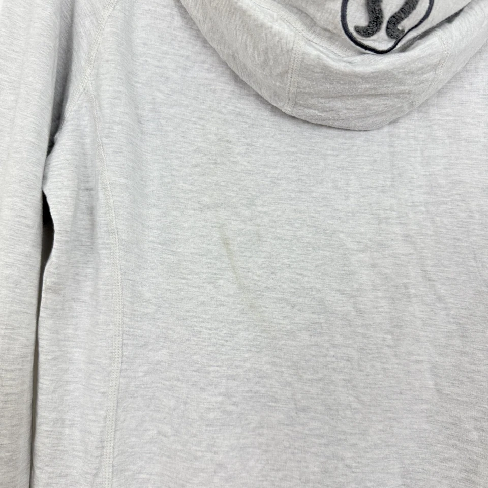 LULULEMON Scuba Hoodie Light Cotton Fleece Jacket 10 Heather Lt Grey Nimbus B86 - Image 3 of 4