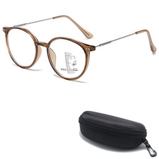 Stylish Round Multifocus Reading Glasses Blue Light Blocking Readers Eyeglasses