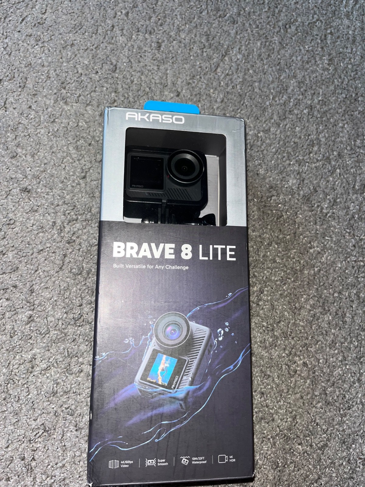 Akaso Brave 8 Lite 4K comme neuve pour vlog de voyage et vidéos de vacances