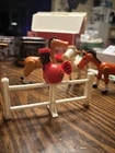 Vintage Fisher Price Little people Play Family Farm red Rooster