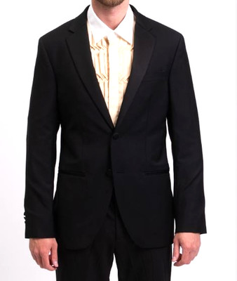 Hackett London Dinner Sakko - Wolle & Mohair, Modern Fit, 40R, Satinbesatz