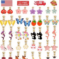 20 Pairs Kids Clip-on Earrings - Cute Animal Designs, Non-Pierced for Girls