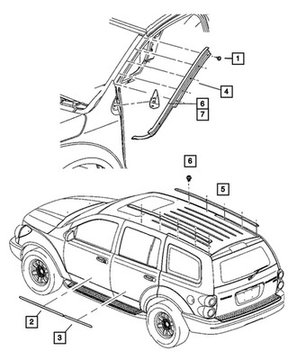 Genuine Mopar Front Door Molding Left 68065579AA