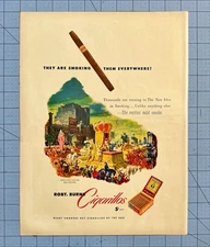 1950 Robt. Burns Cigarillos Ad - Mardi Gras Festival New Orleans