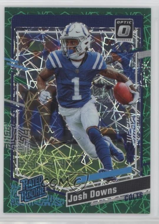 2023 Panini Donruss Optic Rated Rookie Green Velocity Prizm Josh Downs #248 17tx