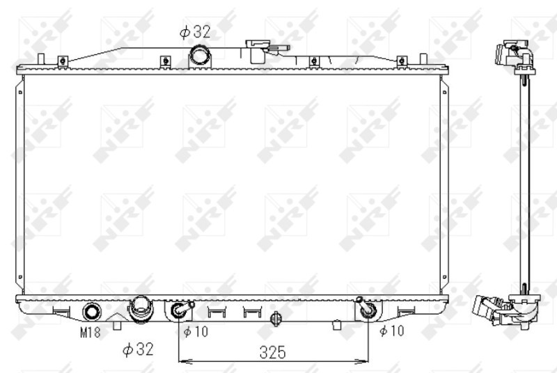 NRF 53391 Radiator, engine cooling for HONDA
