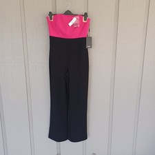 White House Black Market Colorblock Jumpsuit Size 6 Women Party Cocktail