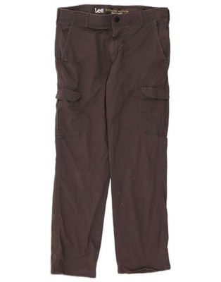 Lee Herren Extreme Motion Straight Regular Cargo Hose W34 L32 Grau Baumwolle DN13