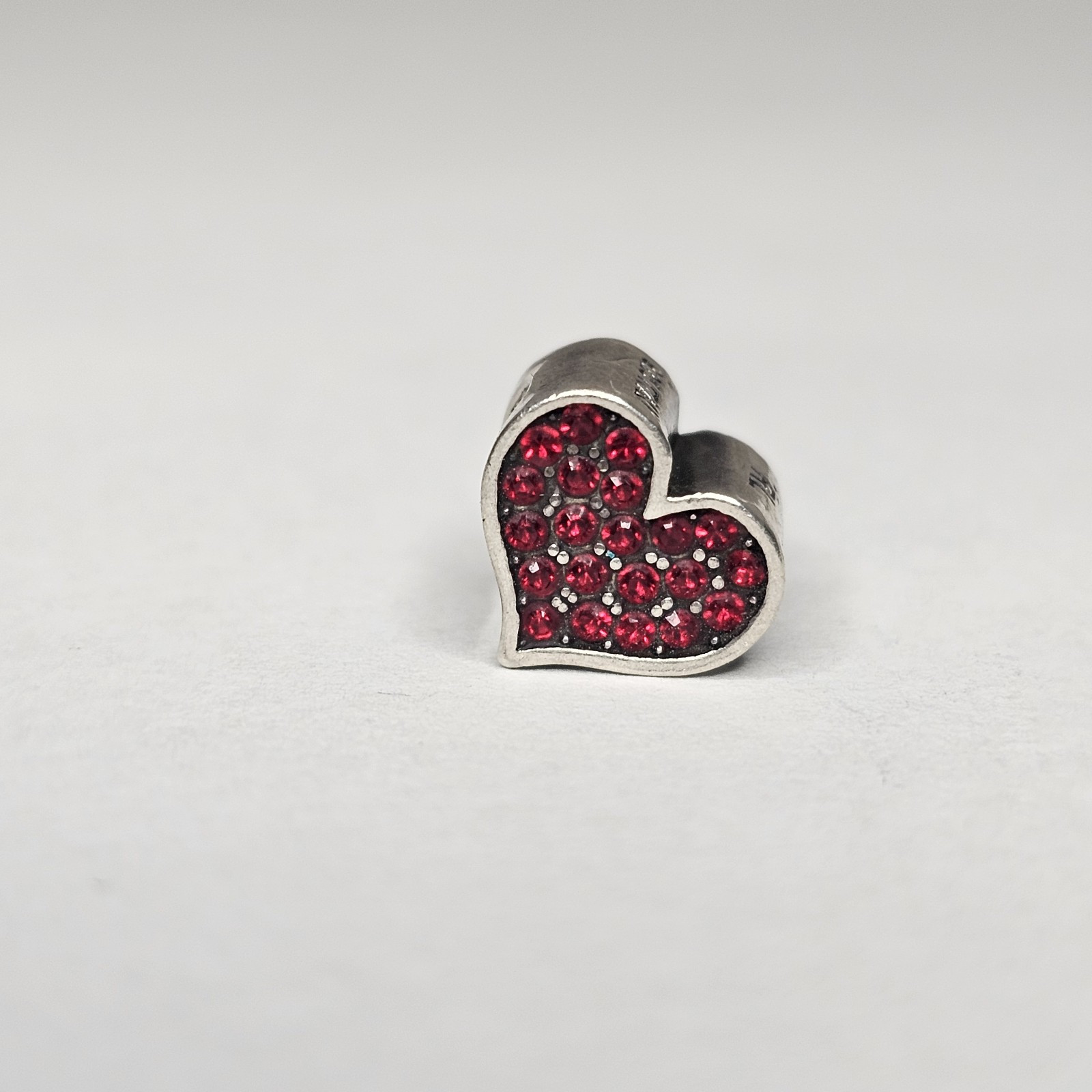 ITALY 925 RL Ralph Lauren Sterling Silver Rhinestone Red Heart