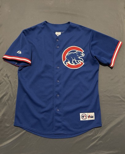 Vintage Chicago Cubs Jersey Mens Large Blue MLB Majestic Fred McGriff Baseball