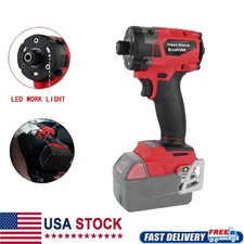 Brushless Cordless Impact Driver,for Milwaukee 18V Battery,1/4" Compact,4 Speed
