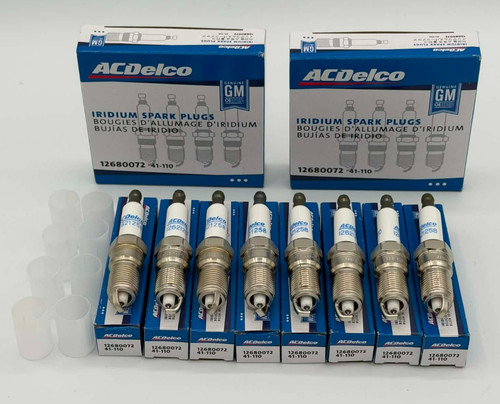 8pcs AC Delco 41-110 Iridium Spark Plugs for Chevy 4.8L 5.3L 5.7L 6.0L 6.2L 7.0L