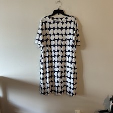 NEW Uniqlo Finlayson Half Sleeve T Shirt Dress Cotton Blue Polka Dot M