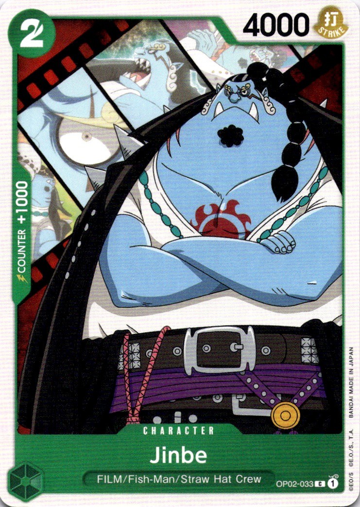 Jinbe OP02-033 Common Paramount War One Piece Near Mint