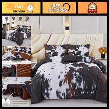 King Size Cow Print Comforter Set - Soft, Cozy Bedding for Stylish Bedrooms