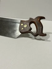 Beautiful Vintage H. Disston & Sons 22” Mitre Back Saw USA Straight/Sharp