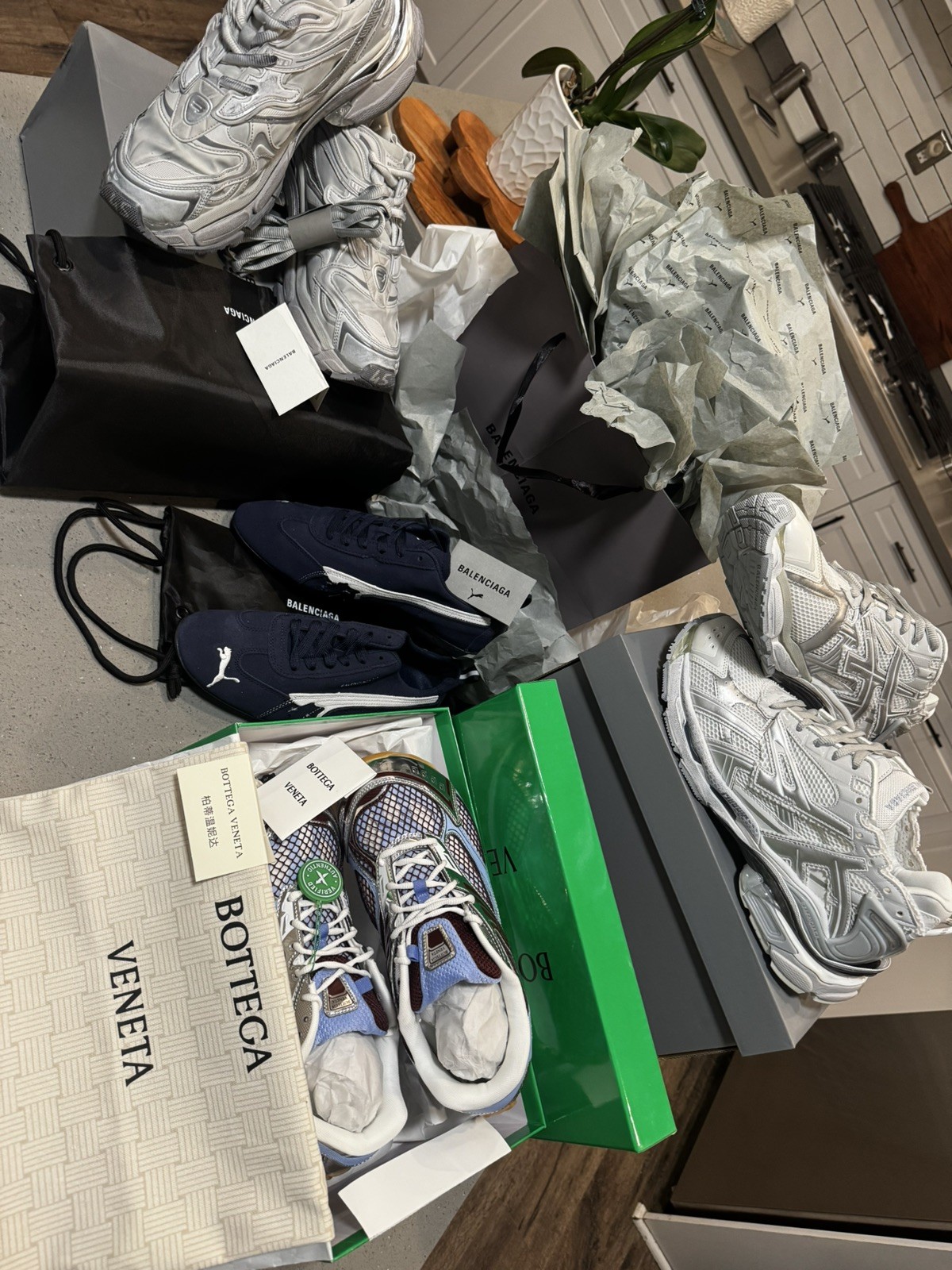 Grey Nylon Balenciaga  Runners Men's Size 11 US New In Box with Tags Bag thumbnail 6