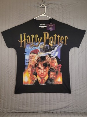 Harry Potter Sorcerers Stone Shirt Mens L Double Sided Marauders Map Mad Engine