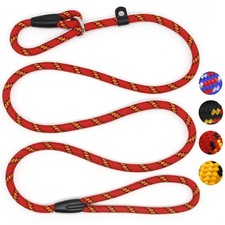 Red Brand 5 FT Adjustable Nylon Dog Rope Leash for Small Medium Dogs 10-80 lb...