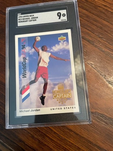 1993 UPPER DECK HC3 HONORARY CAPTAIN MICHAEL JORDAN CHICAGO BULLS CARD SGC 9 MT