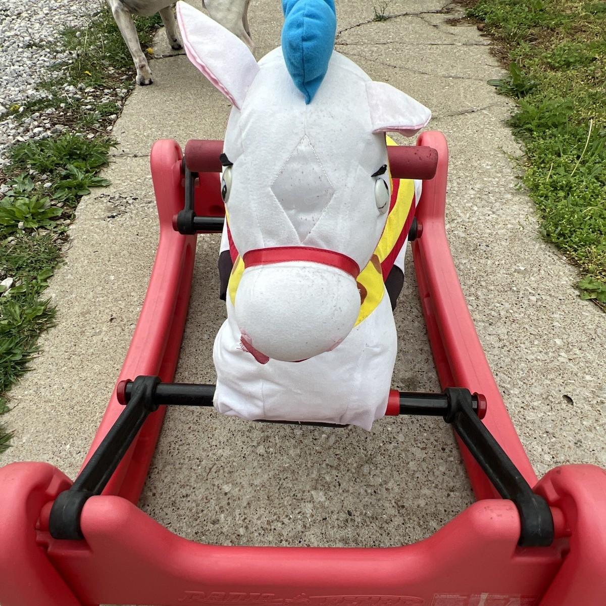 RADIOFLYＥＲ　ROCK&BOUNCEPONEY Vtg Radio Flyer Toddler Bouncing Plush Rocking Horse Kids Ride On