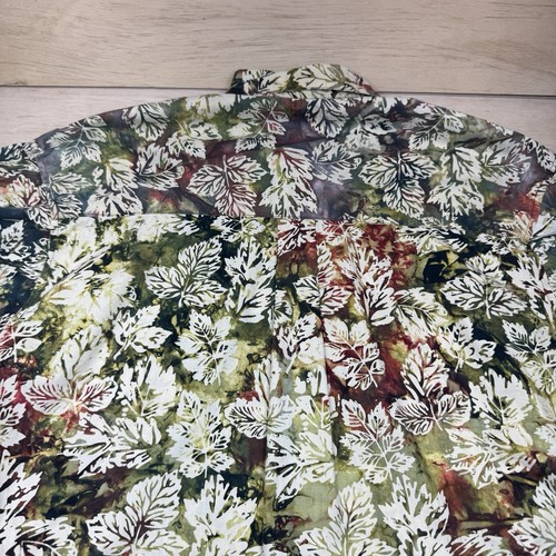 Camicia hawaiana dritta uomo media autunno foglie manica corta con bottoni - Foto 19 di 19