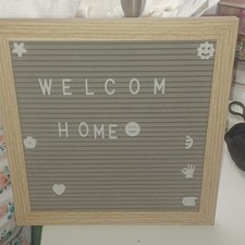 Square Wood Framed Letter Board, Modern Memo ...