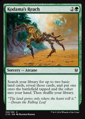 4x MTG Kodama's Reach, Light Play, English Commander 2016