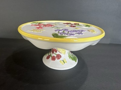 Gibson Pedestal Cake Plate 10.5 D Home Sweet Home