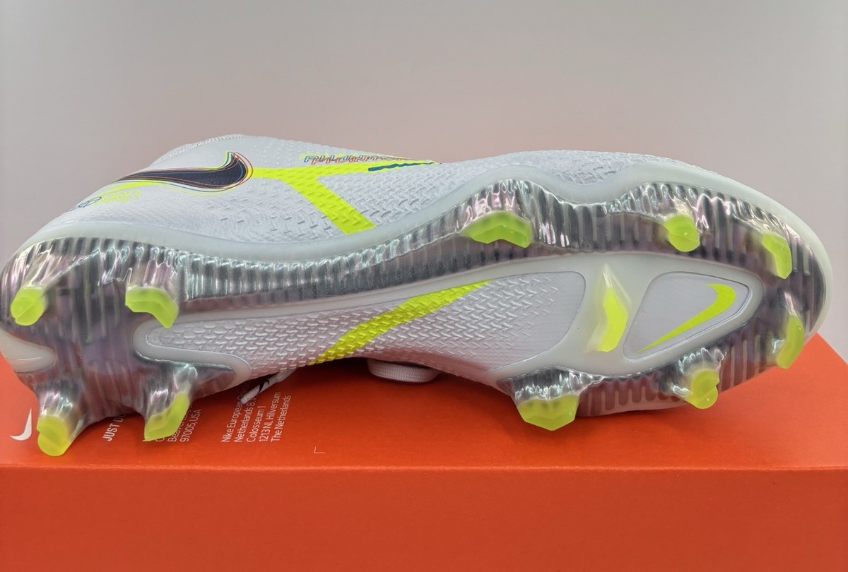 Nike Phantom GT2 Elite FG Volt Gray Soccer Cleat Men's Size 9.5
