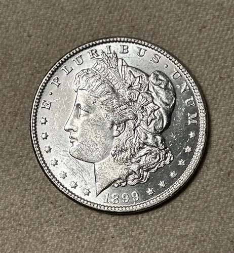 1899 Morgan Silver Dollar Silver Coin, Nice Lustrous Gem BU++ Better Date