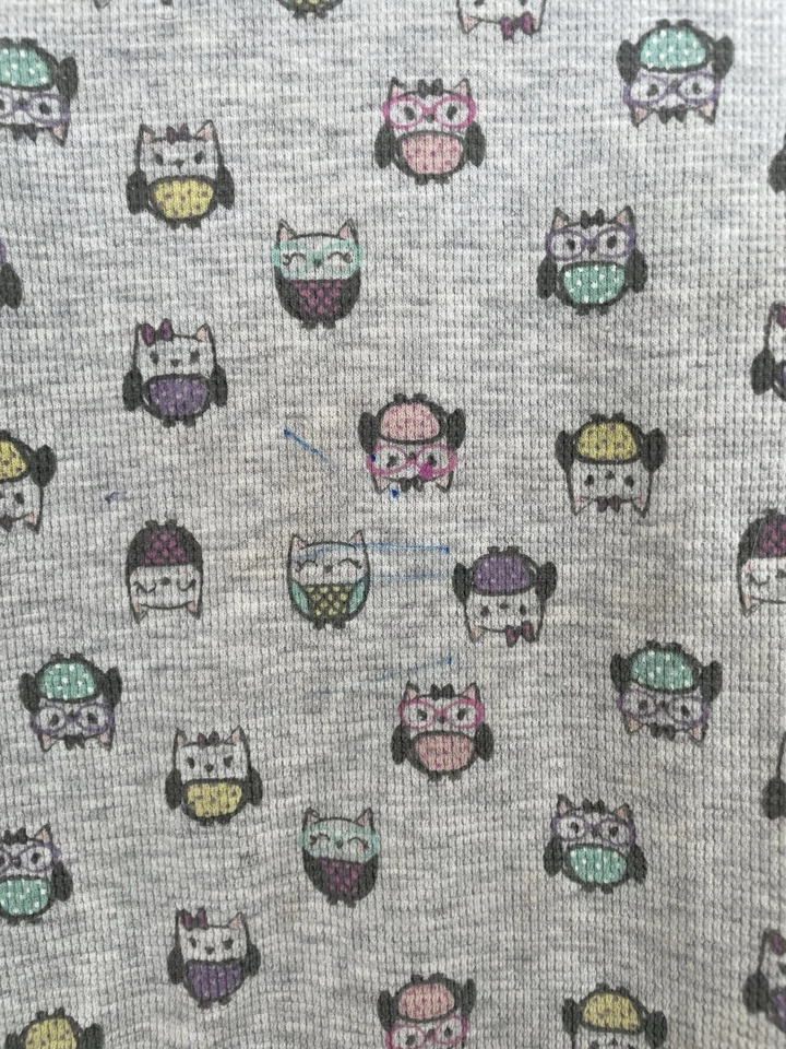 Linda Camisa Térmica Manga Larga Gris 6X Jumping Beans Niños Niñas Búhos Coloridos 6X Foto 3 de 4