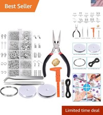 Jewelry Making Supplies Kit - Jewelry Repair Tool with Accessories, Pliers, F...