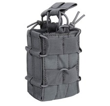Tactical Molle Single Double Magazine Pouch Grey