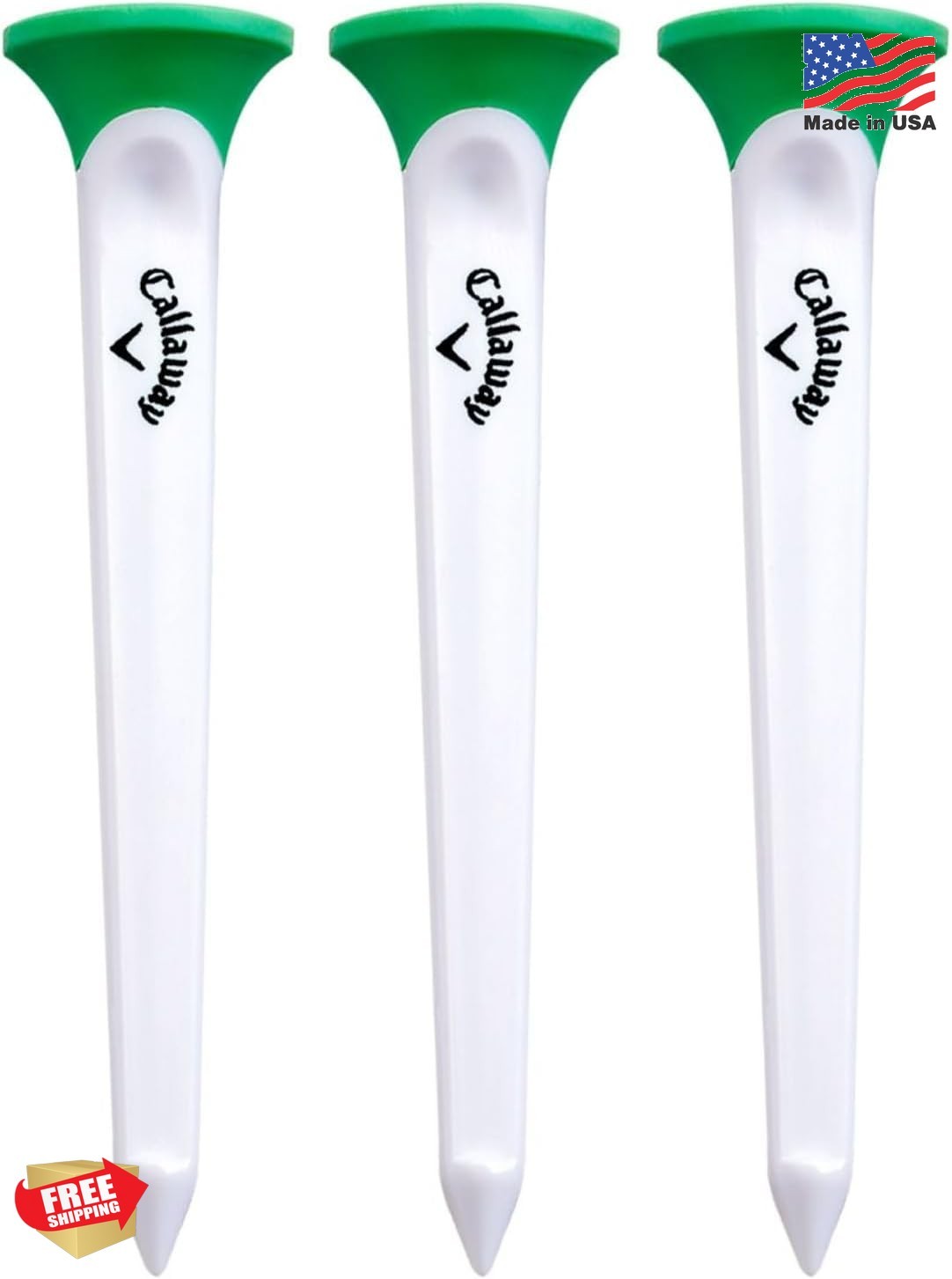 Tees Green White 10 Pack Durable Low-spin