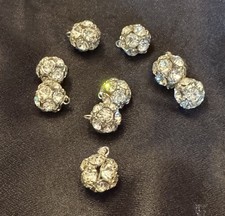 Gorgeous Vintage Rhinestone Cluster Round Buttons
